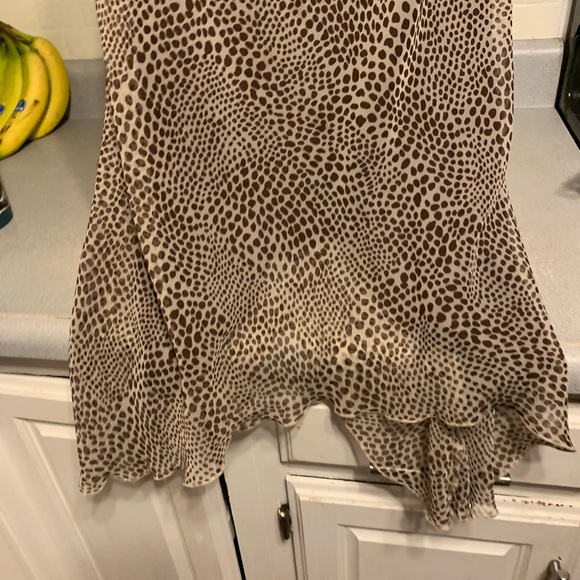 Chiffon Lined Leopard Dress evening cocktail party dress womens - Picture 6 of 12